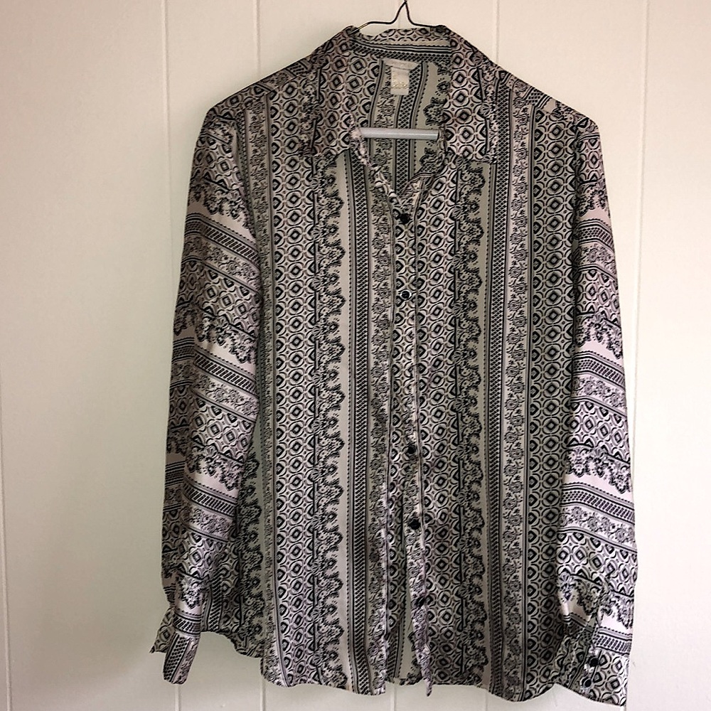 Funky button-down blouse